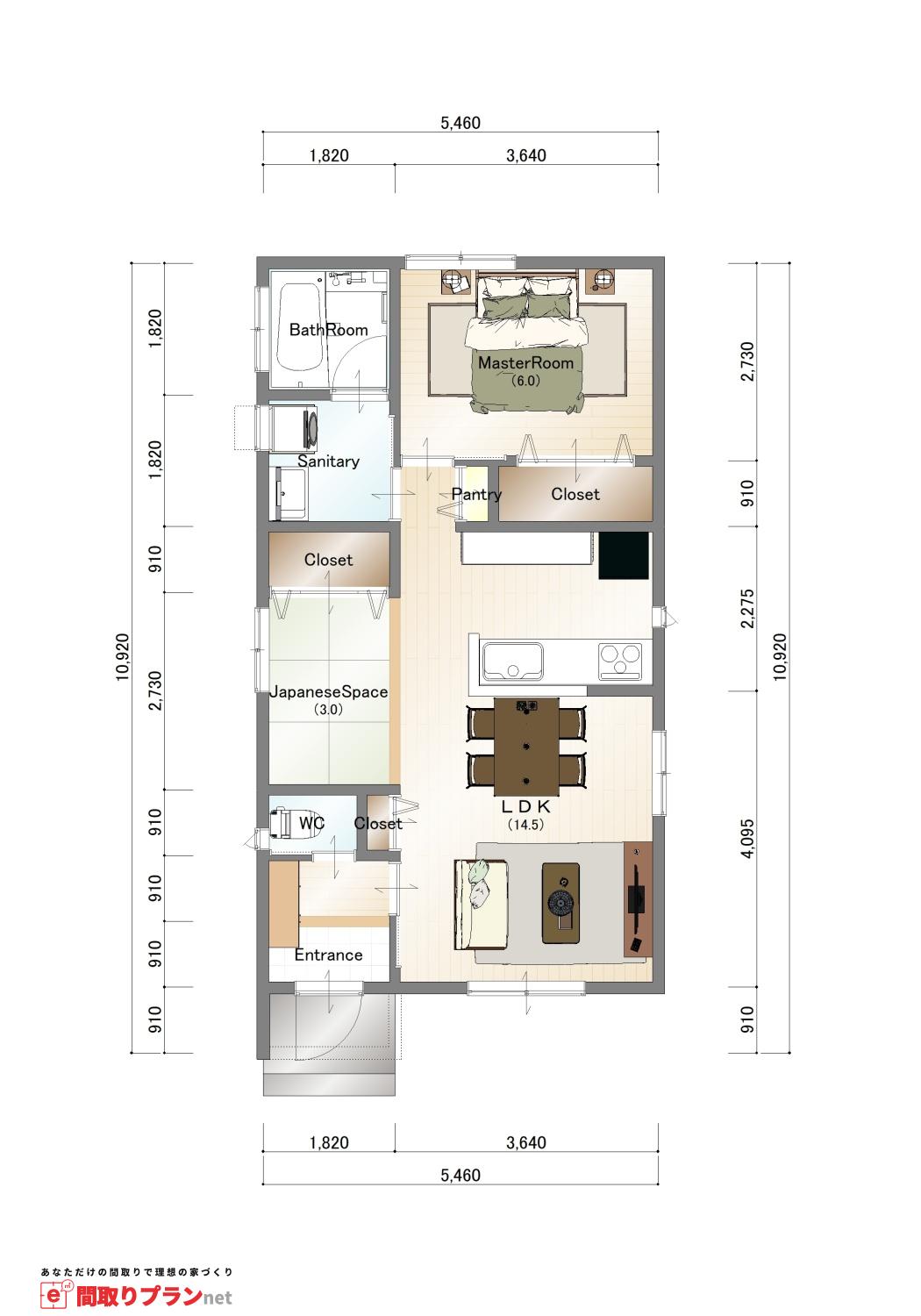 間取りID85111 1F平面図